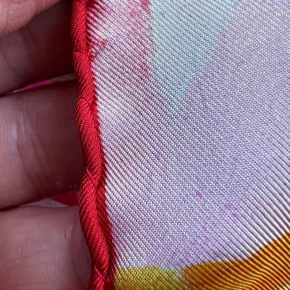 Roki Design Silk Scarf “Early Detection Saves Lives” Italian Silk Twill 35”